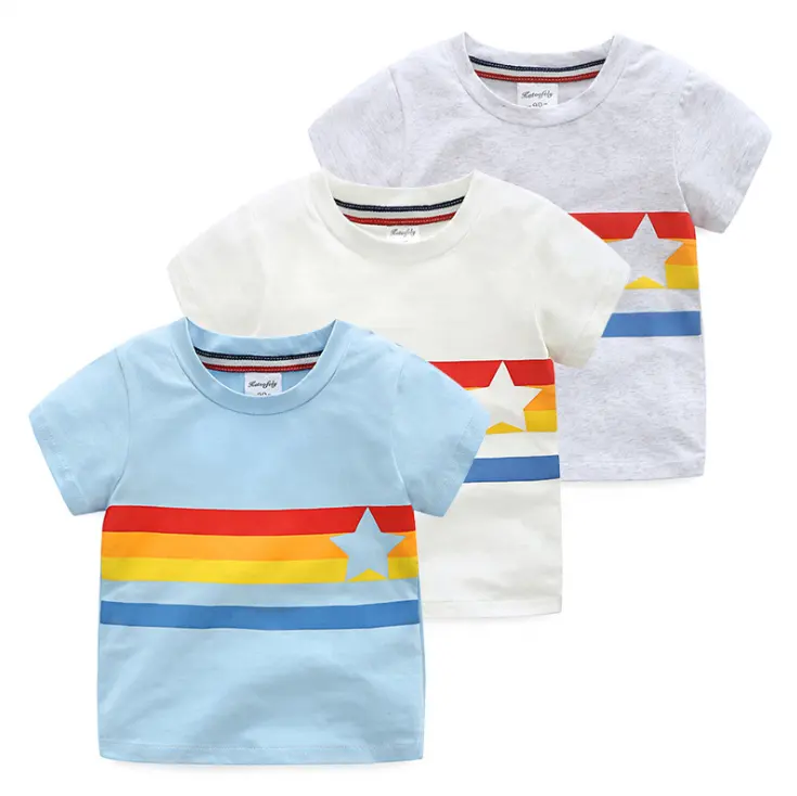 Print T-Shirt Cartoon Kids New Arrival High Quality Fashion Cheap Clothes Kid Cotton Short Sleeve Children Boys T Shirt