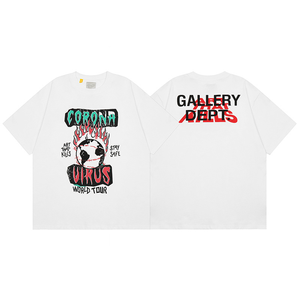 T-shirt Unisex Stile Americano Retrò Girocollo 100% Cotone Tessuto Lavorato a Maglia Casual Stampa Auto Cartone Animato Vestibilità Ampia Anti-Pilling da Uomo - Product Image 3