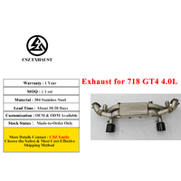 Silencieux à soupapes CSZ pour Porsche 718 Cayman GT4 / GTS / Boxster Spyder 4.0L Axleback