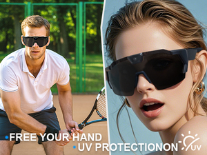 आउटडोर साइकिलिंग एचडी मिनी कैमरा धूप का चश्मा विंडप्रूफ और सनप्रूफ गोल्स - Product Image 5