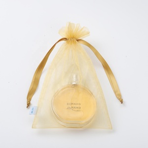 Sac cadeau de mariage en organza imprimé avec logo personnalisé, sacs en organza pour la beauté, pochette à bijoux - Product Image 5