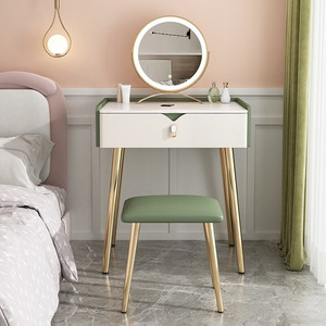 Modern Minimalist Dressing <b>Table</b> With <b>Mirror</b> Bedroom <b>Vanity</b> Desk Small Apartment Storage Cabinet - Product Image 3