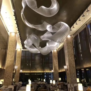 Lampadario in tessuto di cristallo completo personalizzato con Design creativo unico per la Lobby illuminazione decorativa in alberghi contratti di ingegneria - Product Image 5