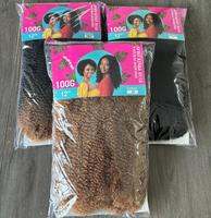 Estensioni per trecce sintetiche ricce afro di alta qualità da 12 pollici per trecce boho e dreadlock
