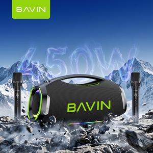Altavoz <span class=keywords><strong>para</strong></span> Fiestas BAVIN BM57 de 450W, Micrófono Inalámbrico Dual, Batería de 40000mAh, BT5.3, Altavoz Portátil <span class=keywords><strong>para</strong></span> Exteriores, Luz RGB, Karaoke, Linterna, OEM - Product Image 1