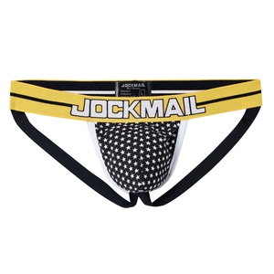 JOCKMAIL Tanga para Hombre con Estampado de Estrellas Pequeñas y Lindas, Transpirable, Teñido en la Prenda, Clásico, a la Moda, de Talle Bajo, Ropa Interior de Algodón - Product Image 2