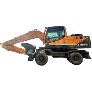 Excavadora de ruedas Hyundai210W-9T usada, 21 toneladas de peso operativo, buen estado de funcionamiento, maquinaria de construcción usada Hyundai210W-9T - Product Image 1