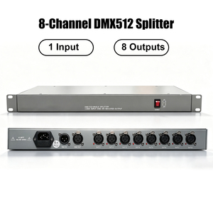 Amplificateur Répartiteur de Signal DMX 8 Voies 1 Entrée 8 Sorties Opto-isolé pour Éclairage de Scène DJ Disco Club Mariage Concert Événement - Product Image 2
