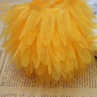 Bande de dentelle plissée en fil bouclé gaufré de 3,5 cm (1,4 pouces) pour la confection de crinolines décoratives DIY