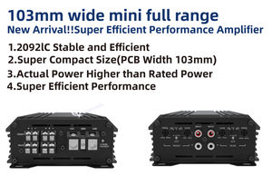 เครื่องขยายเสียง Newnavi Super Mini 200W <span class=keywords><strong>4CH</strong></span> ระดับไฮเอนด์ <span class=keywords><strong>Class</strong></span> <span class=keywords><strong>D</strong></span> สำหรับเครื่องเสียงรถยนต์ ครอสโอเวอร์/อีควอไลเซอร์ 75-90dB SNR 10-16V DC รับประกัน 6 เดือน - Product Image 2