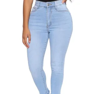 European and American women's slim and high elastic jeans pencil pants buttocks lifting, sexy jeans