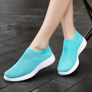Paniers à tricoter élastiques légers pour femmes pour l'été Design simple baskets décontractées pour courir pour les sports d'été - Product Image 2