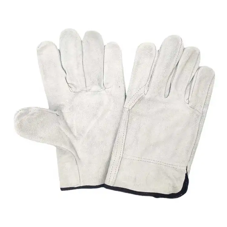 Hot sale wear resistant heat insulation welding gloves non slip cowhide leather driver gloves