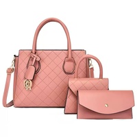 Set Tas Tote PU Berlapis 3in1 Wanita Terbaru 2025, Tas Tangan Elegan Kapasitas Besar dengan Tali Selempang & Dompet untuk Penggunaan Sehari-hari