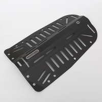 Plaque dorsale de plongée en fibre de carbone usinée CNC de luxe, épaisseur 3,4 mm, pour plongée sous-marine