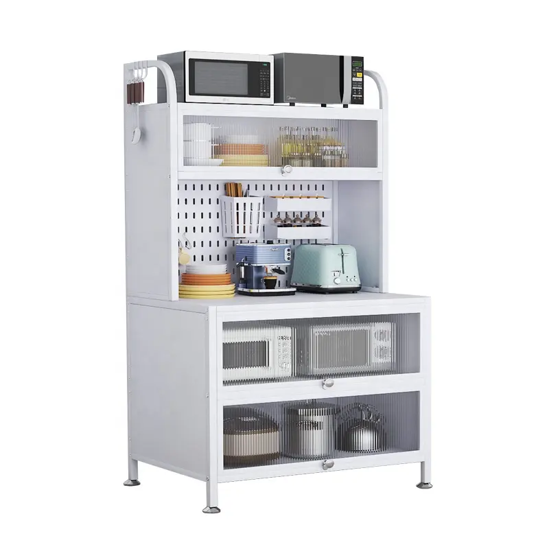 Accesorios para armarios de cocina, que ahorra espacio armario de almacenamiento de cocina con puerta de PVC, vitrina especial para vivir