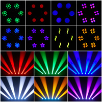 Luz Móvil de 100W con Rotación, 6 Prismas, 8 GOBOs, 8 Colores, Efecto Arcoíris para Fiestas, Bodas, Iglesias, Espectáculos, Bares, Clubes, Escenarios