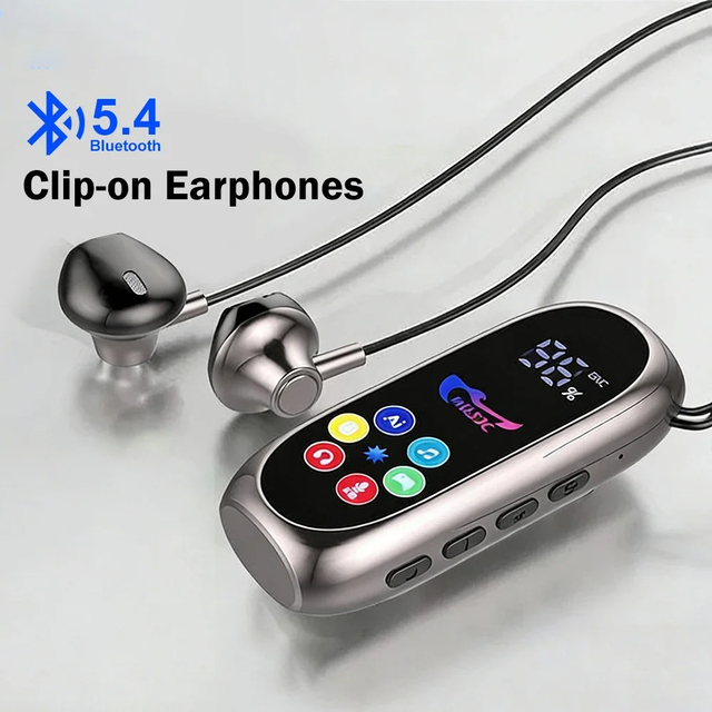 Clip-on Earphones Bluetooth 5.4 Headphones Gaming Headsets TWS Wireless Earbuds Support TF Card K Song Monitor Mode