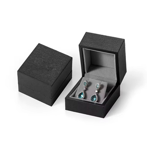 Factory Wholesale Luxury Jewelry Ring Box <b>Black</b> Jewellery Packaging <b>Boxes</b> for Small Business - Product Image 5