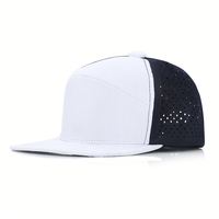 Gorra Trucker de 7 Paneles con Malla de Algodón, Visera Plana, Gorras Deportivas Personalizadas con Cierre a Presión para Regalo o Obsequio