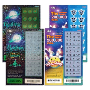 Loteries à gratter personnalisées, recyclables, avec lamination brillante, impression premium, vente en gros, meilleures ventes - Product Image 1
