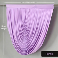 Muwei Simple Classique Élégant Moderne Professionnel Voilage en Soie Lactée pour Décoration de Scène de Mariage, Arche, Drapé, Cantonnière et Décoration Intérieure