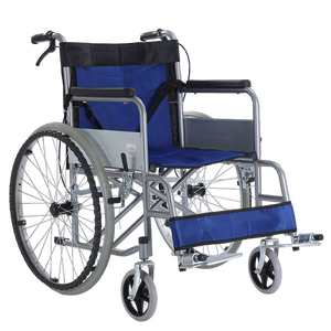 Silla de ruedas manual plegable portátil y ligera de suministro del fabricante para discapacitados, reposapiés manual de plástico, silla de ruedas - Product Image 3