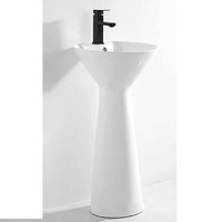 Nouveau lavabo sur pied monobloc en céramique
