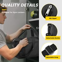 Sac de sport avec poche séparée pour vêtements mouillés, sac de transport compact de 14 pouces avec sangle réglable amovible