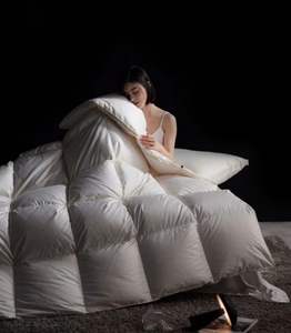 Selimut Musim Dingin Berkualitas Tinggi Isi 95% Bulu Angsa Impor Kelas A Ganda 140, Selimut Bulu Angsa Lembut - Product Image 1