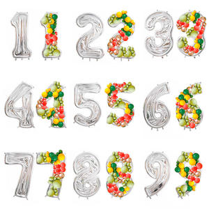 <span class=keywords><strong>65</strong></span> นิ้วขนาดใหญ่ดิจิตอล Globos วันเกิดจํานวนฟอยล์บอลลูน DIY กรอบรูปตกแต่งบอลลูน - Product Image 2
