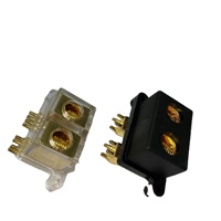Borne d'amplificateur de voiture JSZ2A-29, borne de liaison audio automobile haute intensité 2P à broches inversées, moulée sous pression et plaquée or