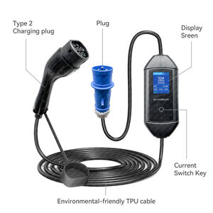 Aichieタイプ<span class=keywords><strong>2</strong></span>ポータブルEv充電器Type2 7kw 32Aソケット<span class=keywords><strong>2</strong></span> P + E産業プラグ5m TPUケーブル高速充電ステーション - Product Image 3