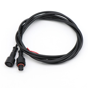 Audio Button Switch With <b>Wire</b> Panel Mount Waterproof Connector For Equipment <b>Control</b> 300V Copper Contact PVC Insulator Black - Product Image 2