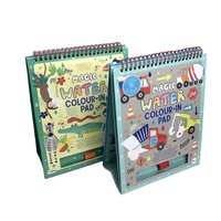 Livre de dessin à l'eau magique et éducatif pour enfants, avec animaux colorés, en plastique et papier, et stylo à eau – Vente chaude