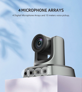4K AI PTZ Camera Voice Tracking 12x/20x Optical 4-<b>Mic</b> for Large Conference Rooms Lecture Halls Houses of Worship MC500V PTZ - Product Image 4