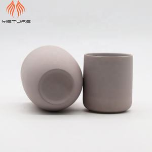 צנצנת נרות חימר צנצנות נרות סיטונאי אפור צבע מותאם אישית ריק קרמיקה 7 אוז צילינדר קישוט הבית מיכל נרות נורדי - Product Image 3