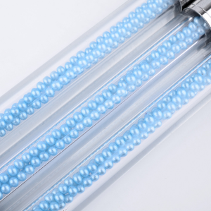 Lot de 3 pinceaux fins pour nail art à manche bleu, pour dessin et peinture de lignes fines, poils en nylon, pour salon de manucure - Product Image 3