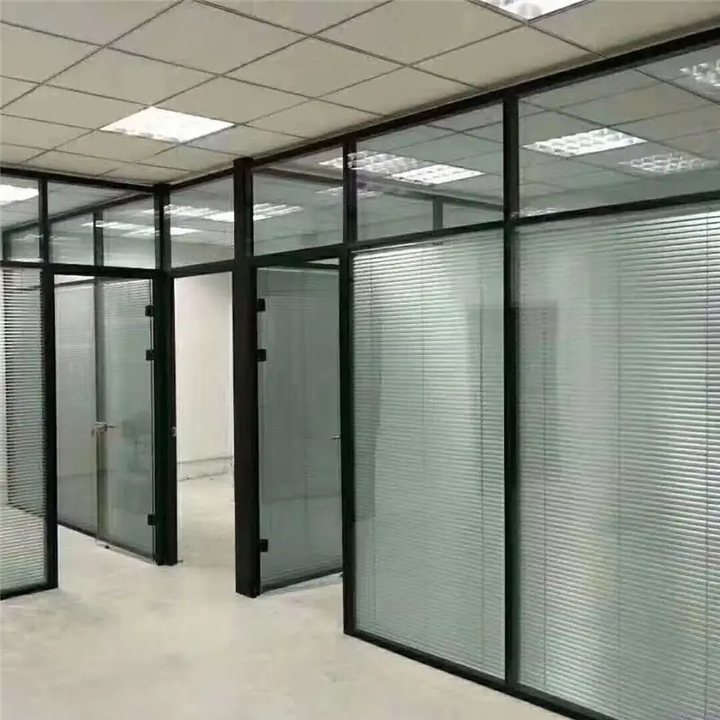 משרד פושאן אקוסטי זכוכית מחיצת קיר משרד זכוכית לבניין משרדים