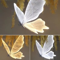 Lumières LED papillon en fer créatives argent/or 0,6M-1,4M Impression numérique Accessoires de décoration de mariage Publicité Gonflables GL DL