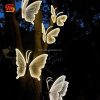 Papillon LED LUMINEUX 40CM / 60CM avec Ailes qui s'ouvrent/ferment automatiquement pour Décoration de Mariage, Fête, Anniversaire