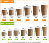 Gobelet en papier à paroi simple jetable, imprimé sur mesure, personnalisé, en gros, robuste, biodégradable, 6oz 8oz 9oz 12oz