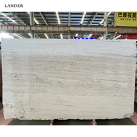 Landerstone Silver Travertin-Italie Dalle de marbre pour marbre Island Table Vanity House Personnalisation Nature Stone Marble Slab