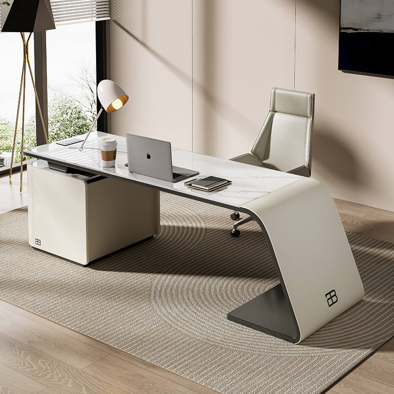 Elegante mueble bajo blanco