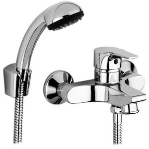 Mezclador de Baño Monomando Serie Dúplex Plana Cromado 19.5 cm Ancho 14.3 cm Altura 23.7 cm Longitud - Product Image 1
