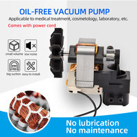 Pompe à vide à piston électrique portable sans huile 220V 13W -75KPa 5L/min, tête de pompe à air pour machines avec support moteur