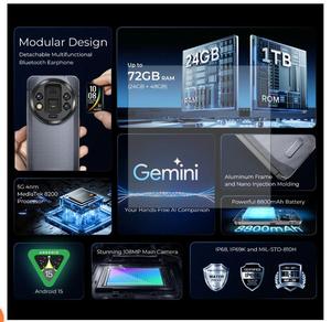 <span class=keywords><strong>Telefono</strong></span> 5G con auricolare staccabile Oukitel WP200 Pro 8800mAh batteria 3 giorni 24GB + 1TB Android 15 NFC Smartphone globale - Product Image 4