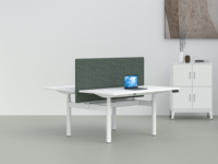 Bureau debout électrique OMNI Executive à double moteur, réglable en hauteur, idéal pour configurations multi-écrans et assemblage facile