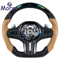 Volant personnalisé en fibre de carbone avec LED pour BMW G20 G30 G80 G05 G01 X5 X3 X4 Z4 M3 M4 M5 M8 330i 340i 440i 550i (2017-2026)