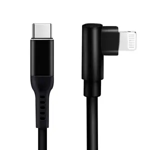 Kabel pengisi daya USB C ke ringan, kabel pengisian daya USB C ke ringan, sudut kanan 3,3 kaki Ideal untuk bermain game iPhone 90 derajat, kabel pengisian daya cepat untuk iPhone 13 Pro Max